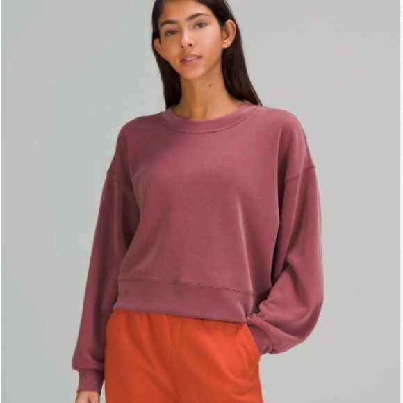lululemon athletica Sweaters - Lululemon Perfectly Oversized Cropped Crew *Softstreme
